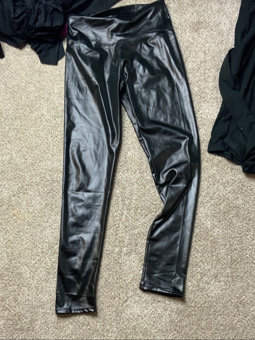 Black Faux Leather Leggings